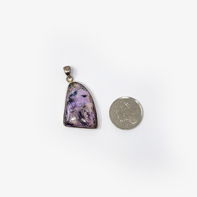 Charoite Sterling Silver Pendant