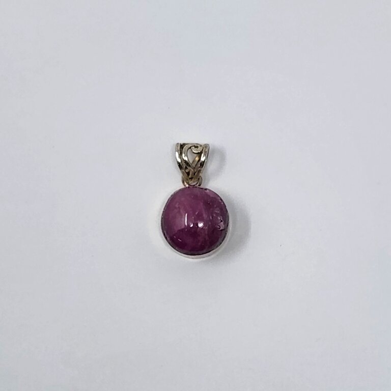 Ruby Sterling Silver Pendant