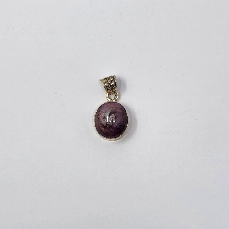 Ruby Sterling Silver Pendant