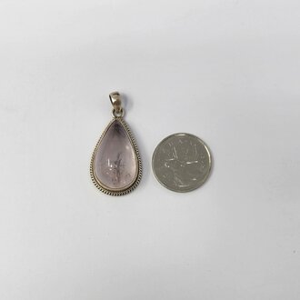 Rose Quartz Sterling Silver Pendant