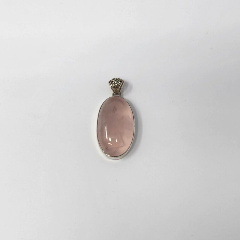 Rose Quartz Sterling Silver Pendant