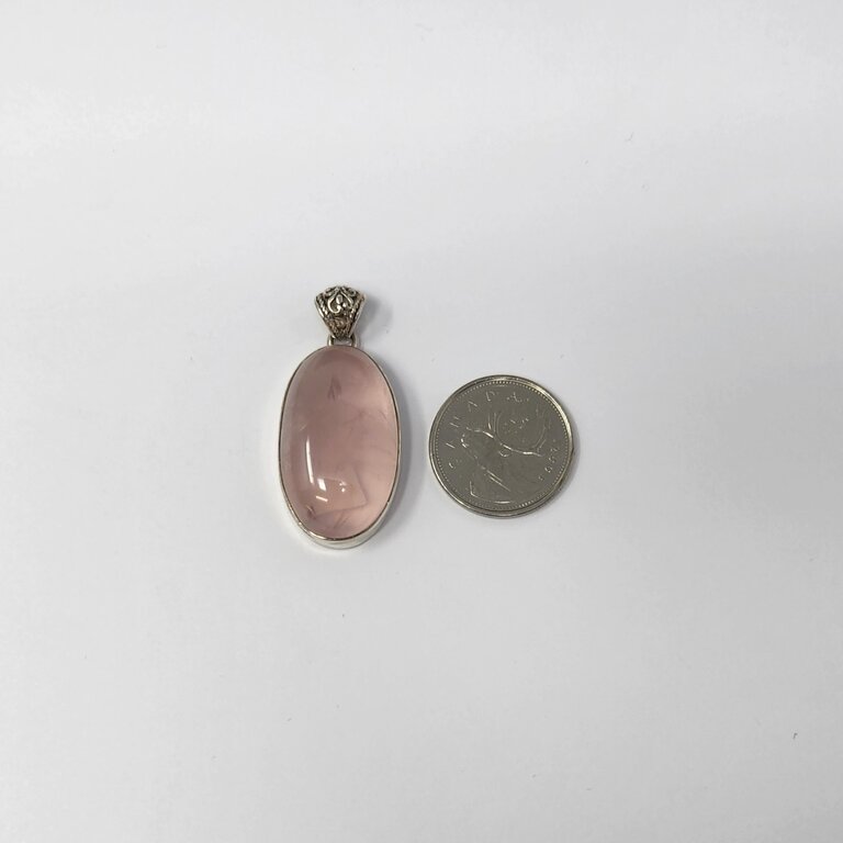 Rose Quartz Sterling Silver Pendant