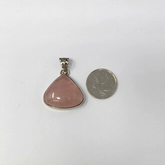 Rose Quartz Sterling Silver Pendant