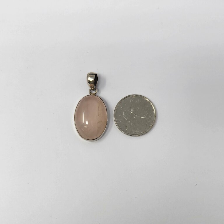 Rose Quartz Sterling Silver Pendant