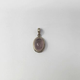 Rose Quartz Sterling Silver Pendant