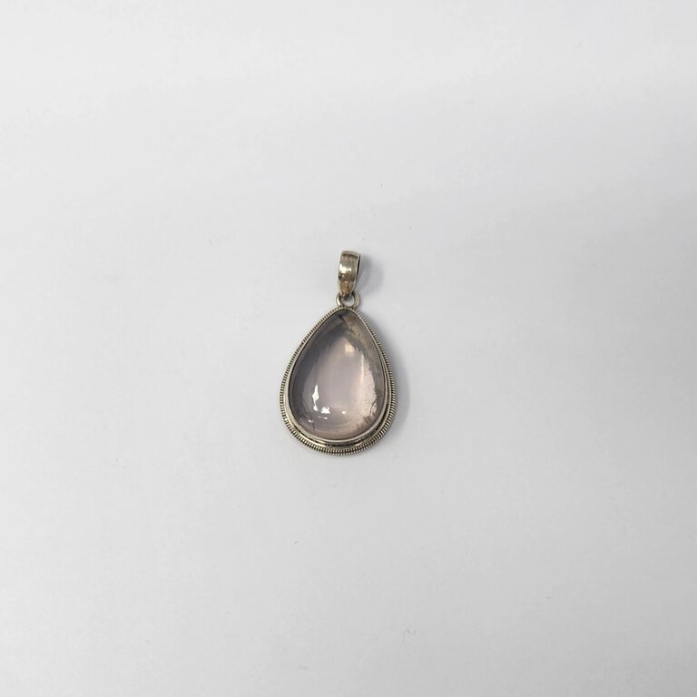 Rose Quartz Sterling Silver Pendant