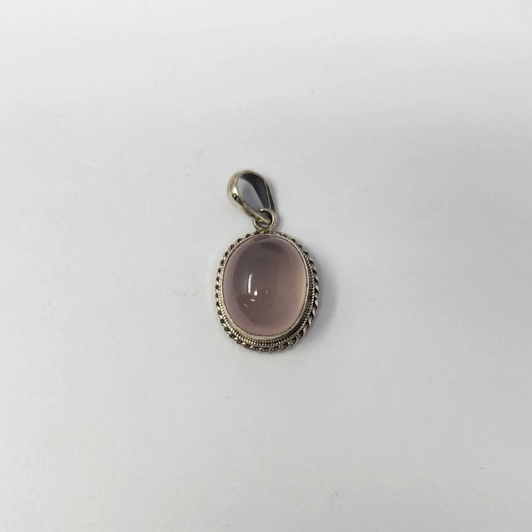 Rose Quartz Sterling Silver Pendant