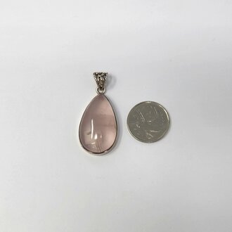 Rose Quartz Sterling Silver Pendant