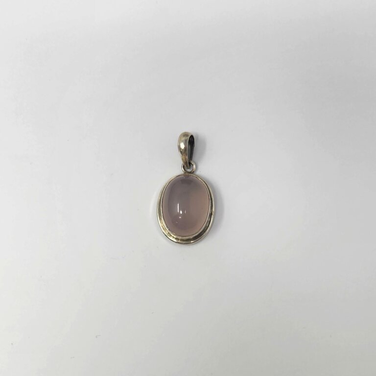 Rose Quartz Sterling Silver Pendant