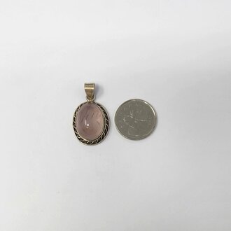 Rose Quartz Sterling Silver Pendant