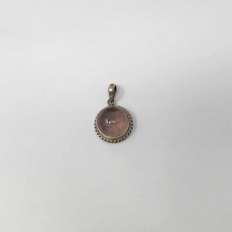 Rose Quartz Sterling Silver Pendant