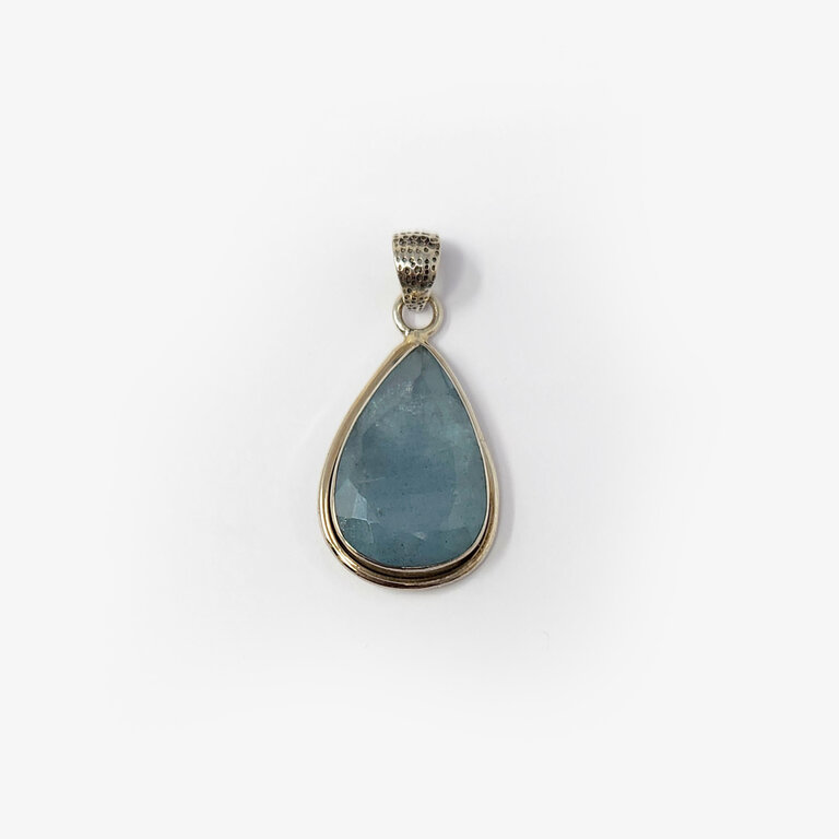 Aquamarine Sterling Silver Pendant