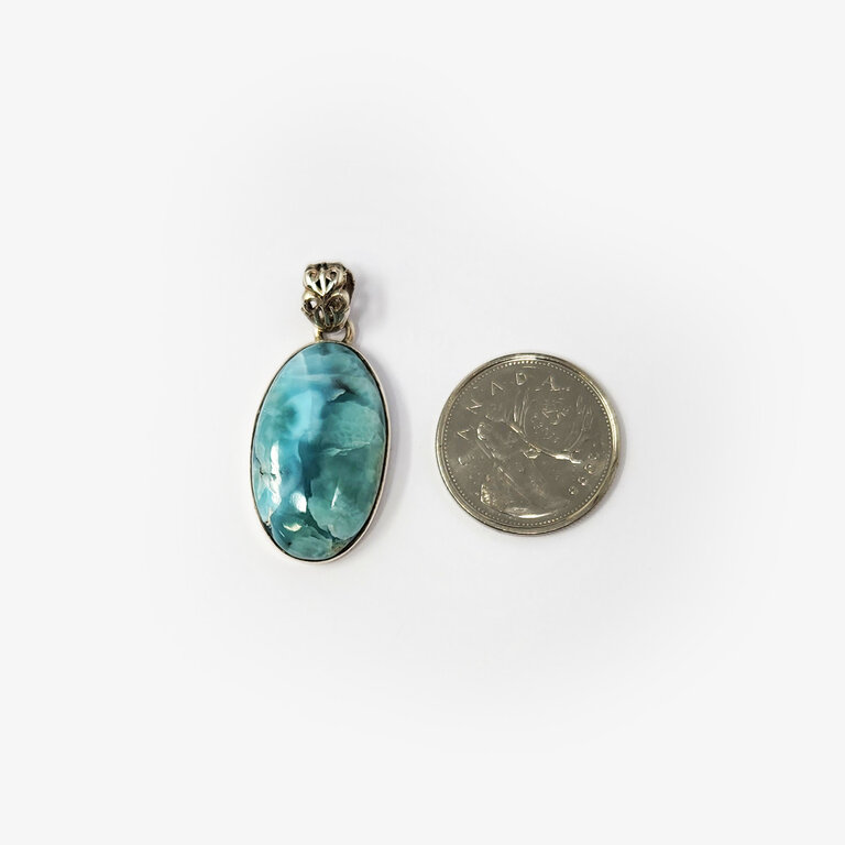 Larimar Sterling Silver Pendant