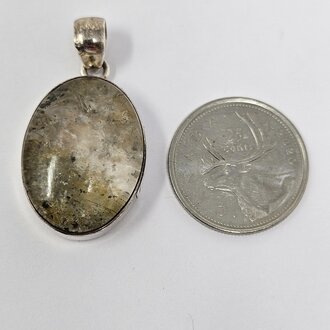 Rutilated Quartz Sterling Silver Pendant