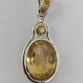 Citrine Sterling Silver Pendant Citrine Sterling Silver Pendant