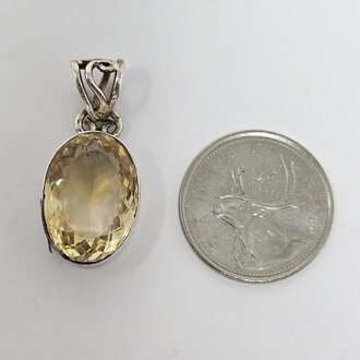 Citrine Sterling Silver Pendant Citrine Sterling Silver Pendant