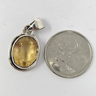 Citrine Sterling Silver Pendant Citrine Sterling Silver Pendant