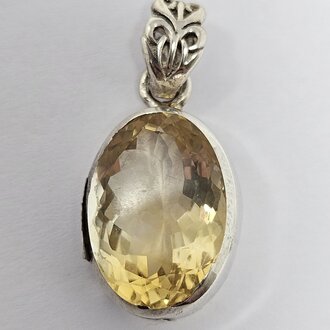 Citrine Sterling Silver Pendant Citrine Sterling Silver Pendant