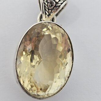 Citrine Sterling Silver Pendant Citrine Sterling Silver Pendant