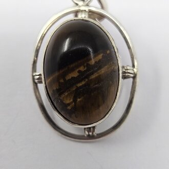 Tiger's Eye Sterling Silver Pendant