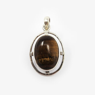 Tiger's Eye Sterling Silver Pendant