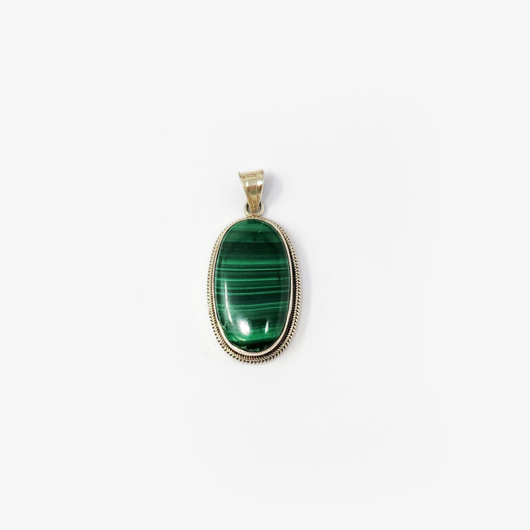 Malachite Sterling Silver Pendant