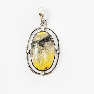 Bumblebee Jasper Sterling Silver Pendant