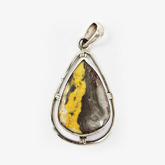 Bumblebee Jasper Sterling Silver Pendant
