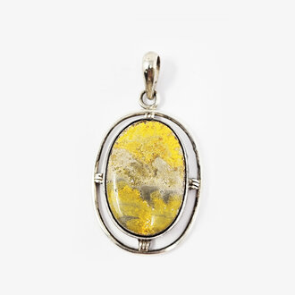 Bumblebee Jasper Sterling Silver Pendant
