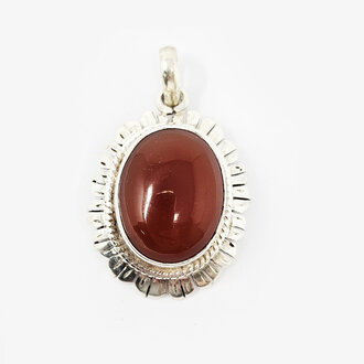 Carnelian Sterling Silver Pendant