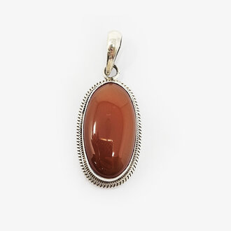 Carnelian Sterling Silver Pendant