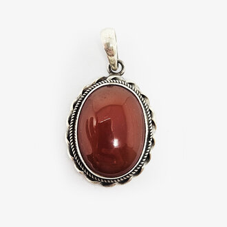 Carnelian Sterling Silver Pendant