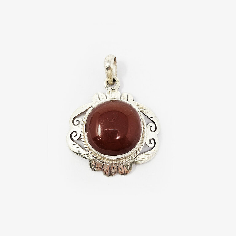 Carnelian Sterling Silver Pendant