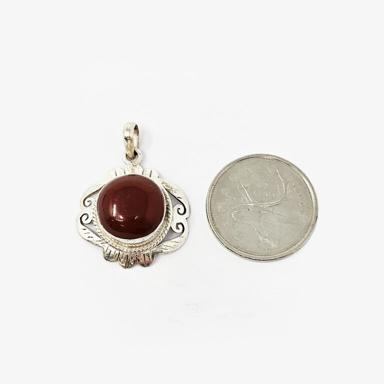 Carnelian Sterling Silver Pendant