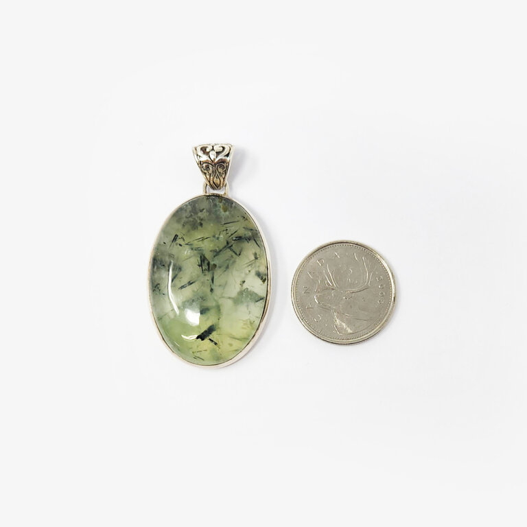 Prehnite Sterling Silver Pendant