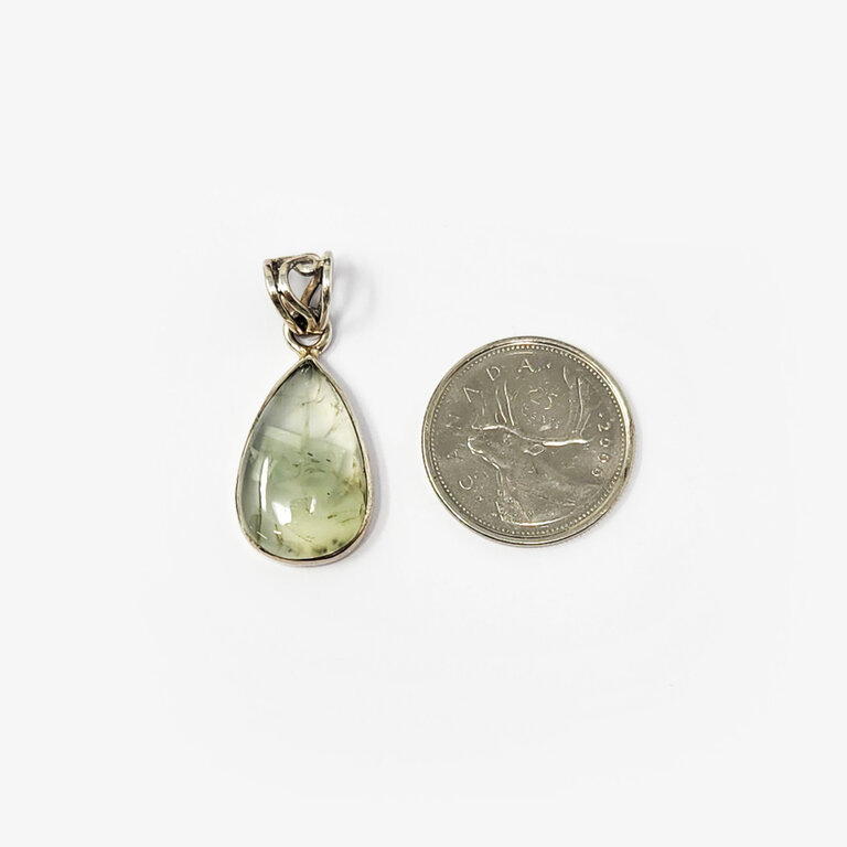 Prehnite Sterling Silver Pendant