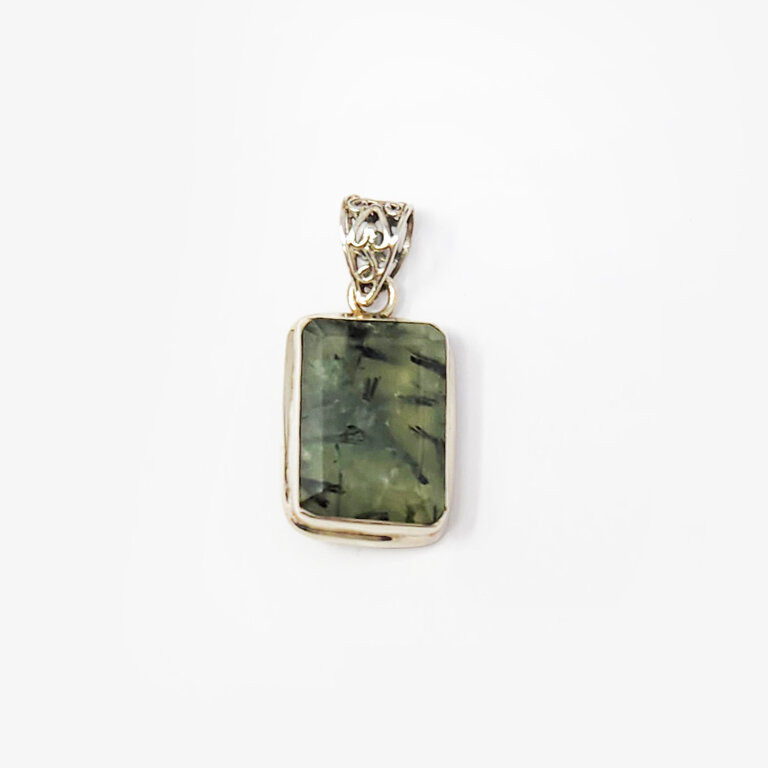 Prehnite Sterling Silver Pendant