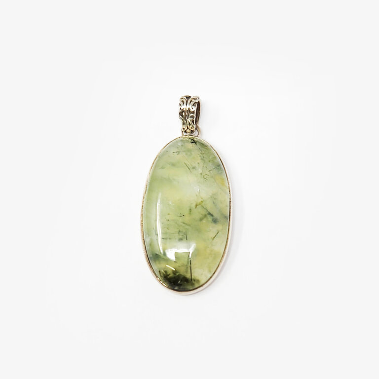 Prehnite Sterling Silver Pendant