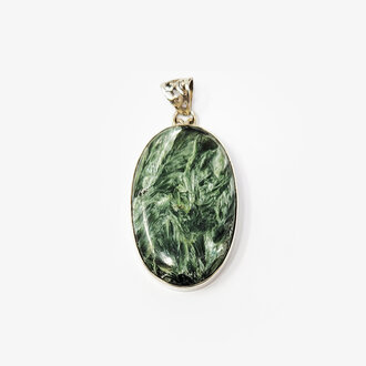 Seraphinite Sterling Silver Pendant