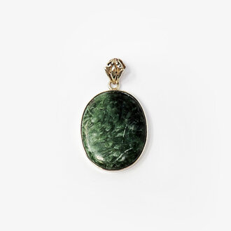 Seraphinite Sterling Silver Pendant