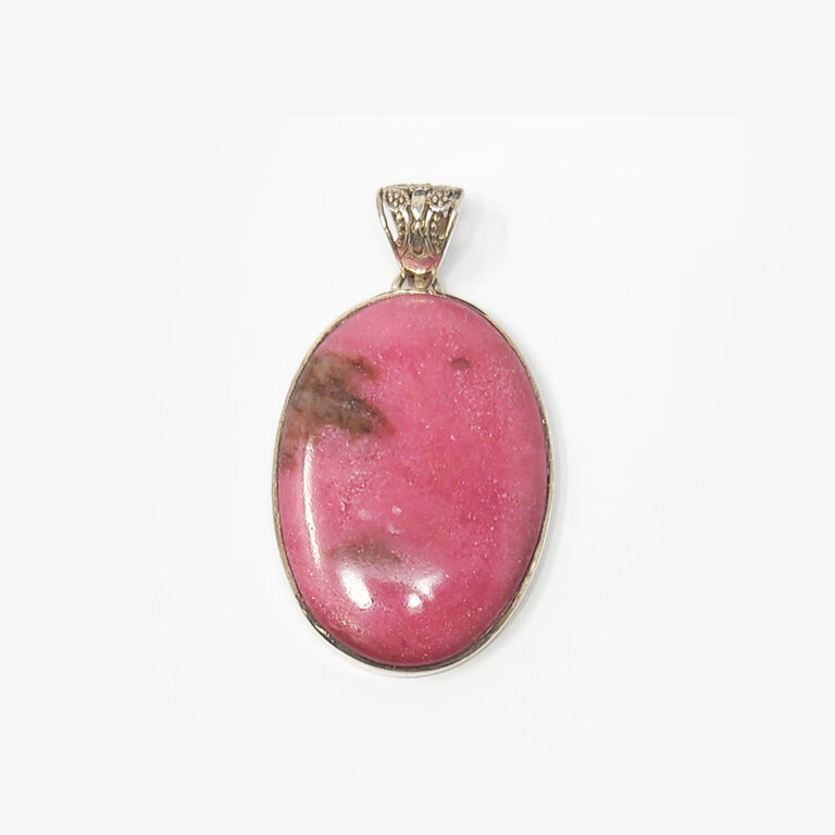 Rhodonite Sterling Silver Pendant