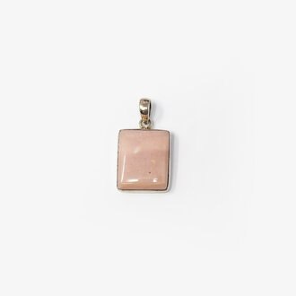 Pink Opal Sterling Silver Pendant