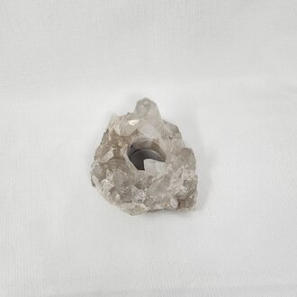 Clear Quartz Cluster Candle Holder