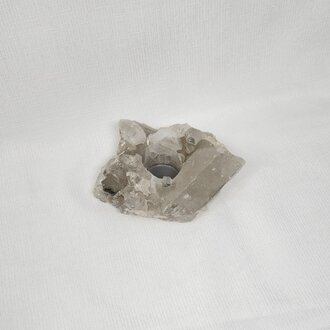 Clear Quartz Cluster Candle Holder