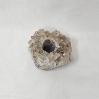 Clear Quartz Cluster Candle Holder