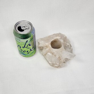 Clear Quartz Cluster Candle Holder