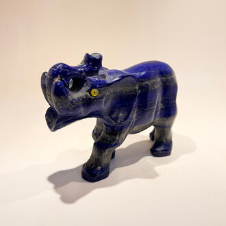 Lapis Elephant Carving