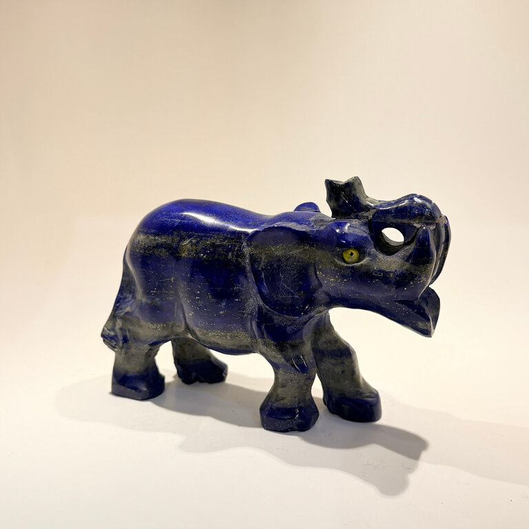 Lapis Elephant Carving