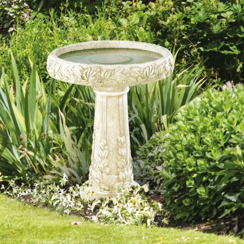 Henri Concrete Honeysuckle Birdbath