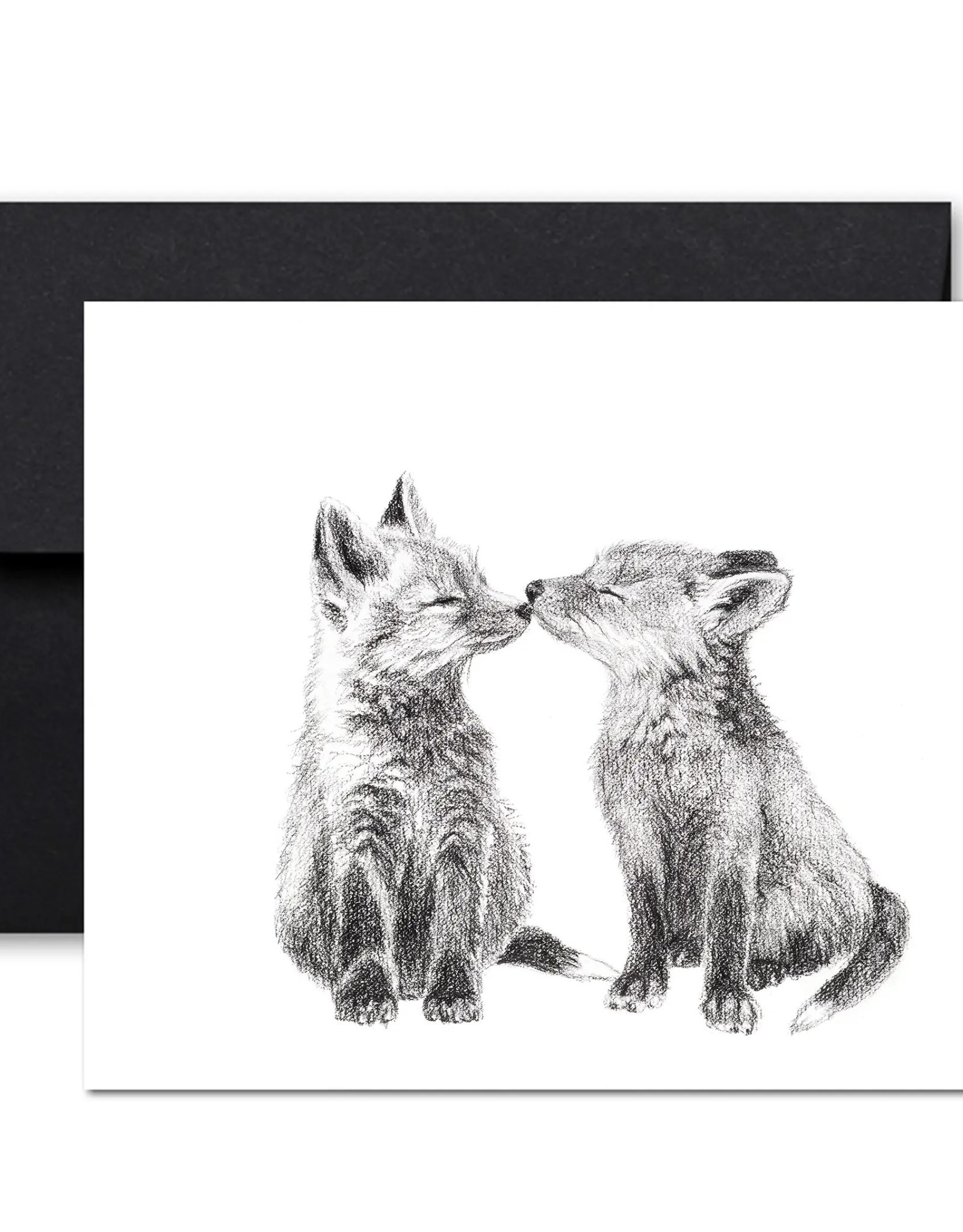 Le Nid - Adorable Baby Foxes Greeting Card